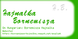 hajnalka bornemisza business card